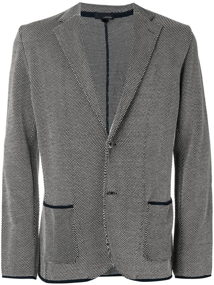 Lardini Micro-dotted Blazer - Blue