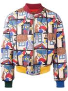 Jc De Castelbajac Vintage Cartoon Printed Bomber Jacket, Men's, Size: Medium