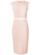 Red Valentino Frill-trim Fitted Dress - Pink & Purple