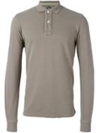 Eleventy Longsleeved Polo Shirt, Men's, Size: Medium, Nude/neutrals, Cotton
