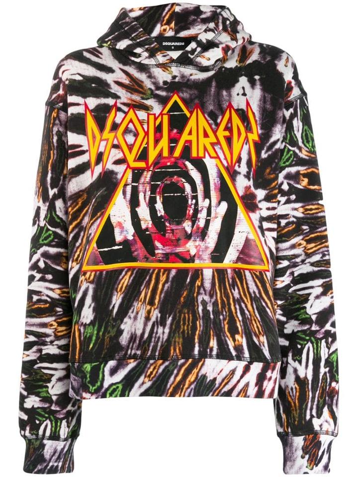 Dsquared2 Graphic Logo Hoodie - Black