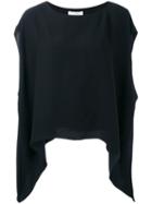 Iro - Handkerchief Hem Top - Women - Polyester - 34, Women's, Black, Polyester