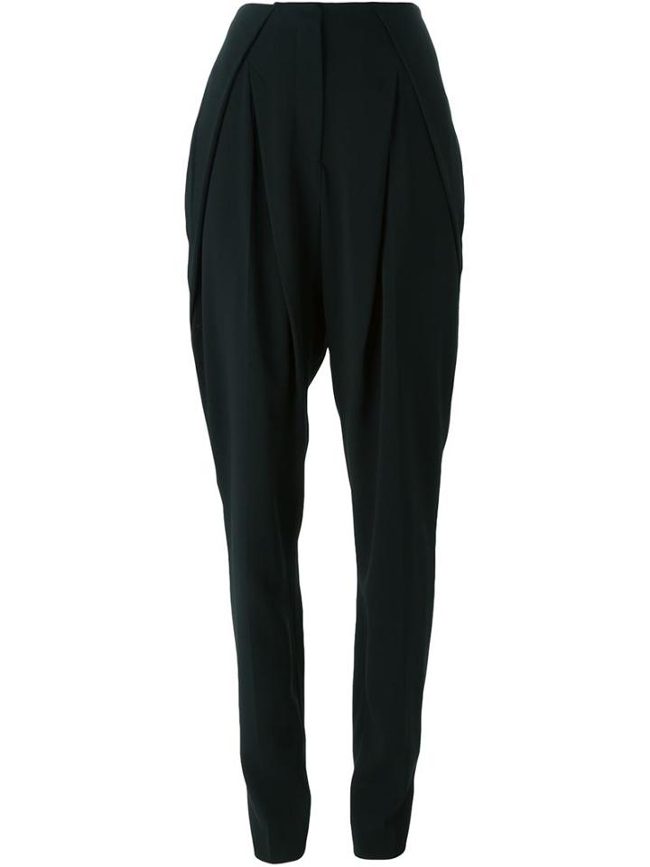 Esteban Cortazar High Waisted Trousers, Women's, Size: 40, Black, Spandex/elastane/acetate/viscose