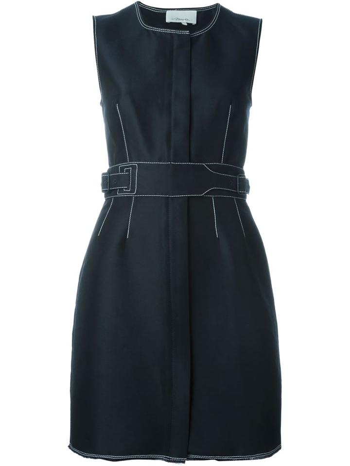 3.1 Phillip Lim Belted Mini Dress, Women's, Size: 00, Blue, Cotton/polyamide