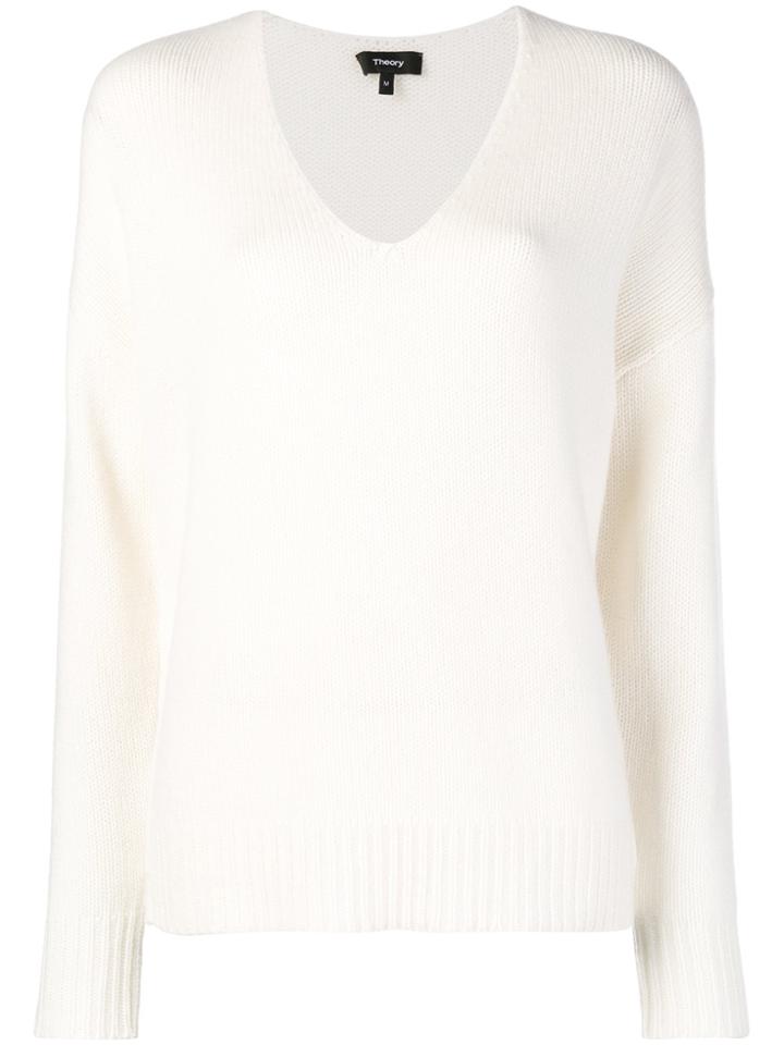 Theory Cashmere Jumper - White