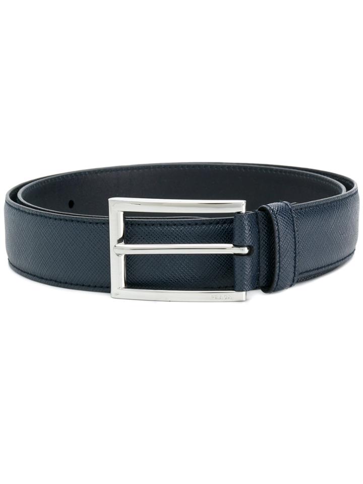 Prada Classic Saffiano Belt - Blue