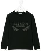 Dsquared2 Kids - 24-7 Star Print Sweatshirt - Kids - Cotton - 12 Yrs, Black