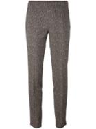 Incotex Herringbone Straight-leg Trousers, Women's, Size: 42, Nude/neutrals, Cotton/polyester/viscose/spandex/elastane