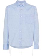 Sulvam Highlight Pattern Shirt - Blue