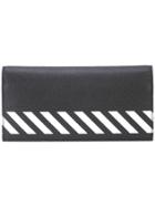 Off-white Diagonal Stripe Wallet - Black