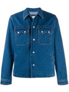 Ami Alexandre Mattiussi Denim Snap-buttoned Jacket - Blue