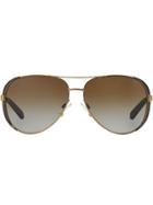 Michael Kors Aviator Shaped Sunglasses - Gold