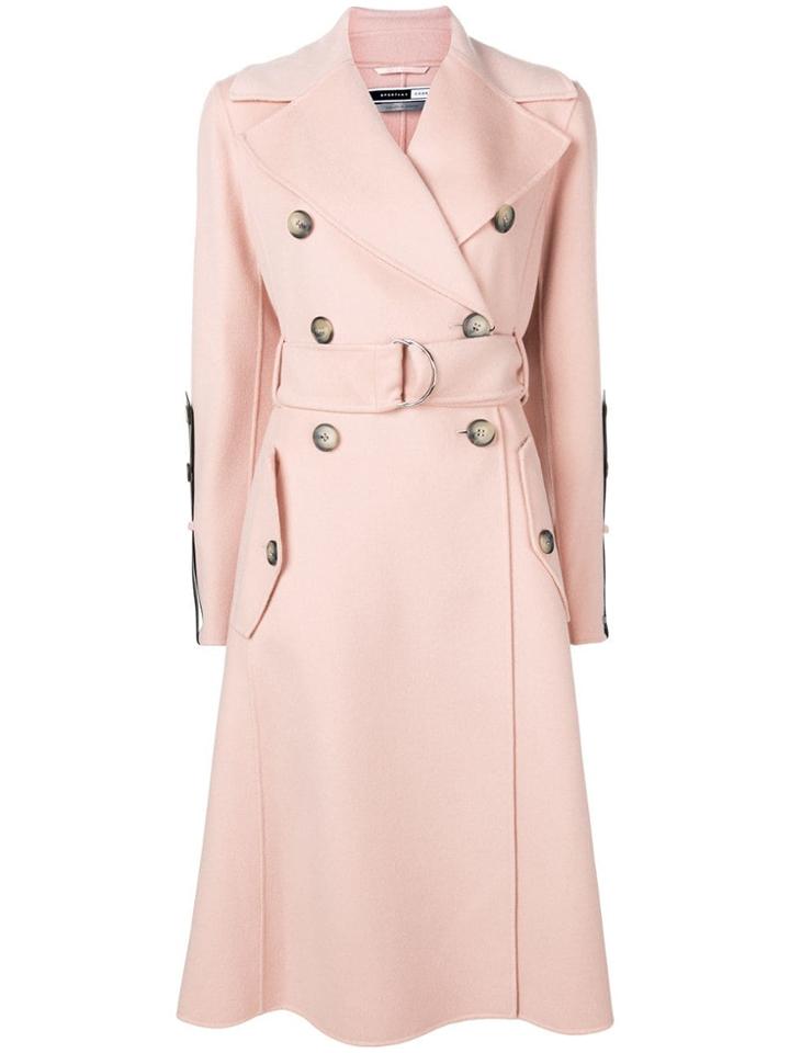 Sport Max Code Double Breasted Belted Coat - Pink