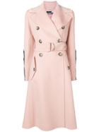 Sport Max Code Double Breasted Belted Coat - Pink