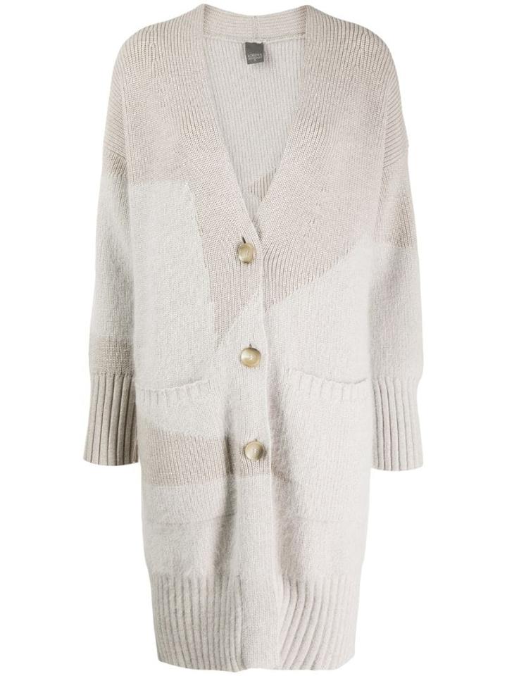 Lorena Antoniazzi Long Knitted Cardigan - Neutrals