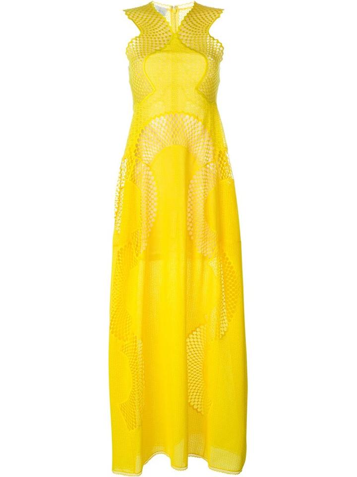 Stella Mccartney Valerie Dress, Women's, Size: 40, Yellow/orange, Cotton/polyester/polyamide
