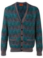 Missoni - Patterned Cardigan - Men - Cotton/nylon/spandex/elastane/wool - 50, Blue, Cotton/nylon/spandex/elastane/wool