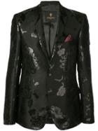 Lords And Fools Floral Jacquard Blazer - Black