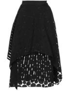 Dvf Diane Von Furstenberg Front Ruffle Midi Skirt - Black