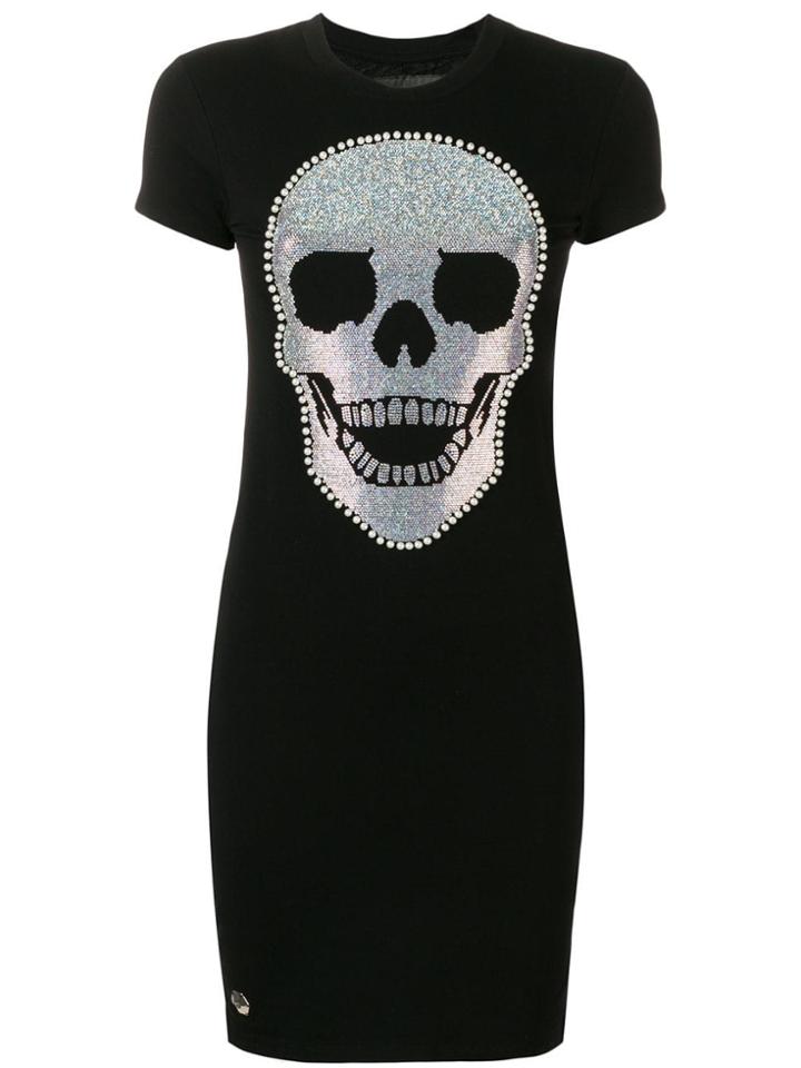 Philipp Plein Fitted Skull Dress - Black