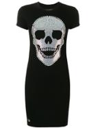 Philipp Plein Fitted Skull Dress - Black
