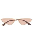 Mcq Alexander Mcqueen Cat Eye Frame Sunglasses - Gold