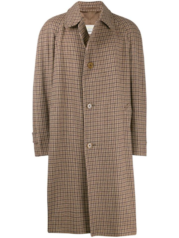 A.n.g.e.l.o. Vintage Cult 1990's Tweed Overcoat - Brown