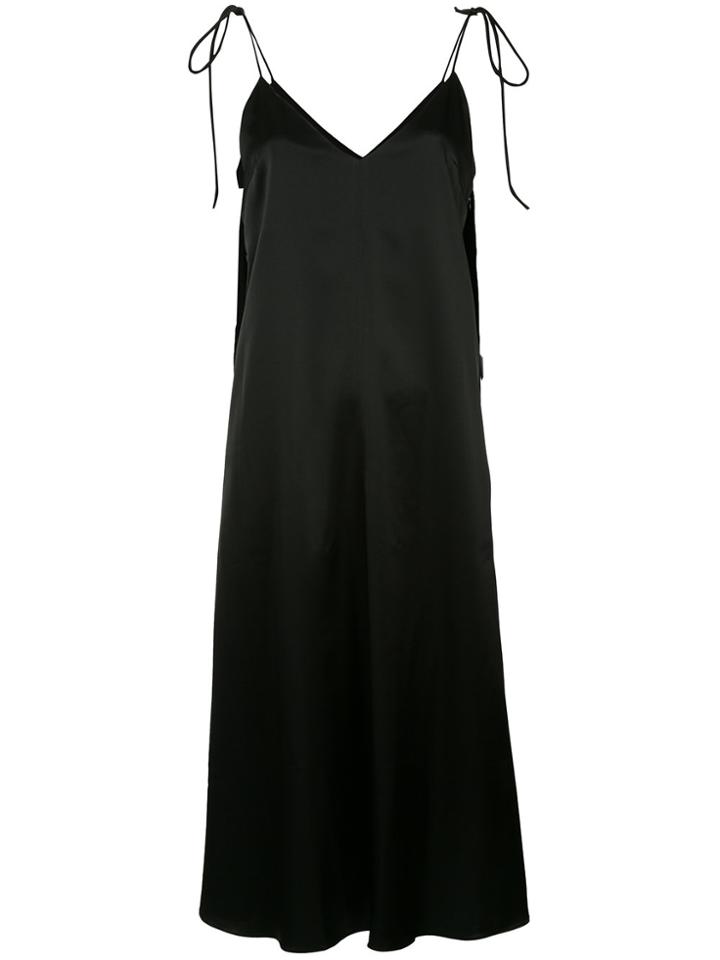Le Ciel Bleu Wrap Slip Dress - Black