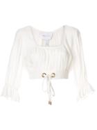 Alice Mccall Gathered Crop Top - White