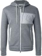 Moncler Logo Hooded Sweatshirt, Men's, Size: Xl, Grey, Cotton/polyester