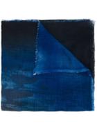 Avant Toi Frayed Scarf, Women's, Blue, Modal/cashmere