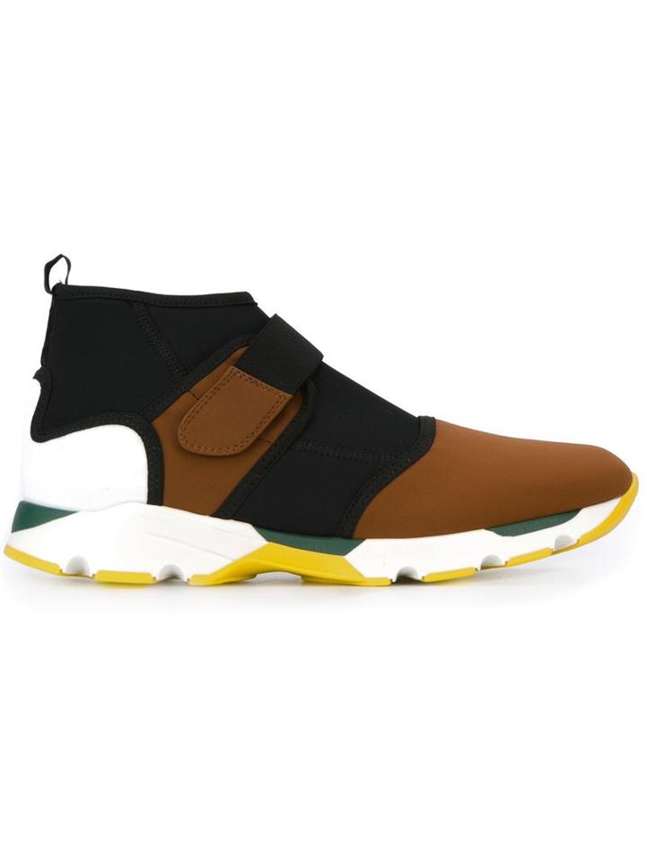 Marni Neoprene Hi-top Sneakers, Men's, Size: 43, Black, Nylon/rubber