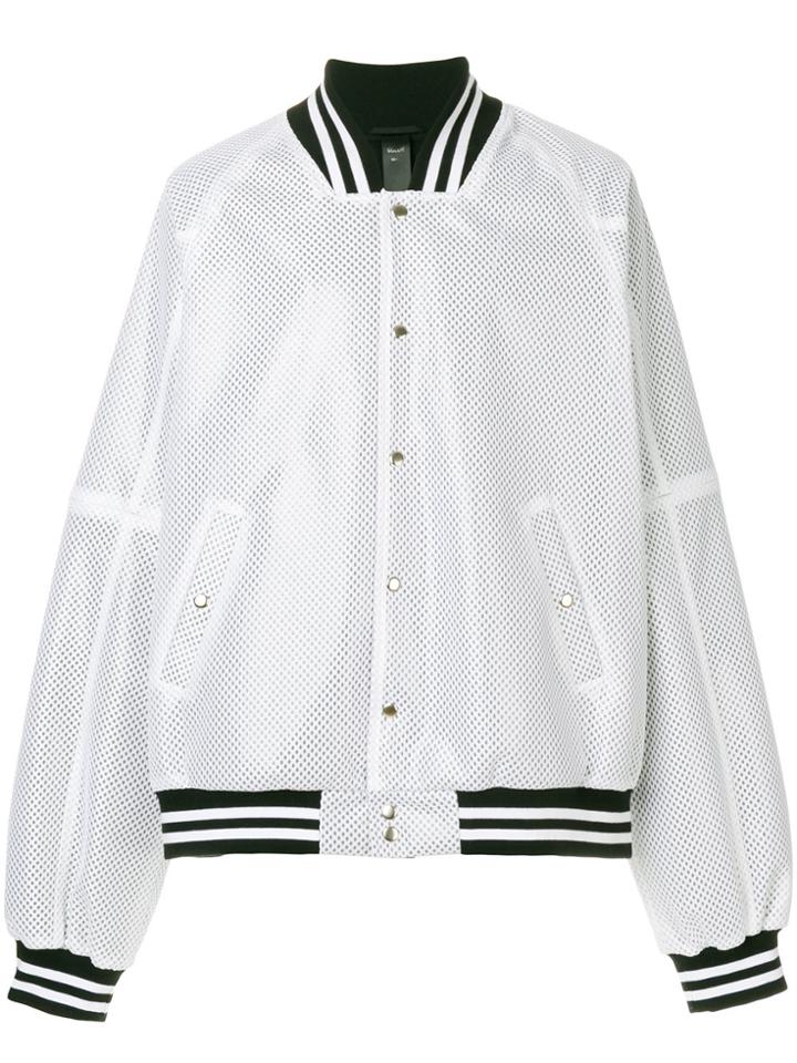 Odeur Oversized Bomber Jacket - White