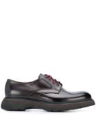Doucal's Contrasting Lace Derby Shoes - Red
