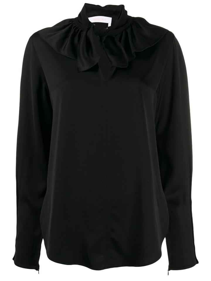 See By Chloé Ruffle Collar Shirt - Black