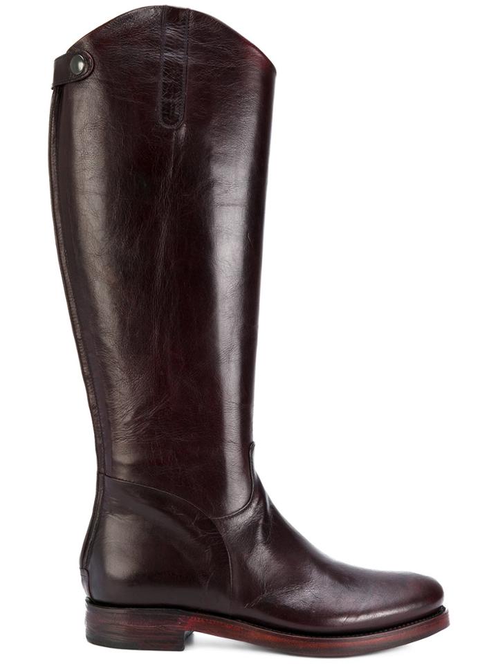 Rocco P. Rear Zip Boots - Red