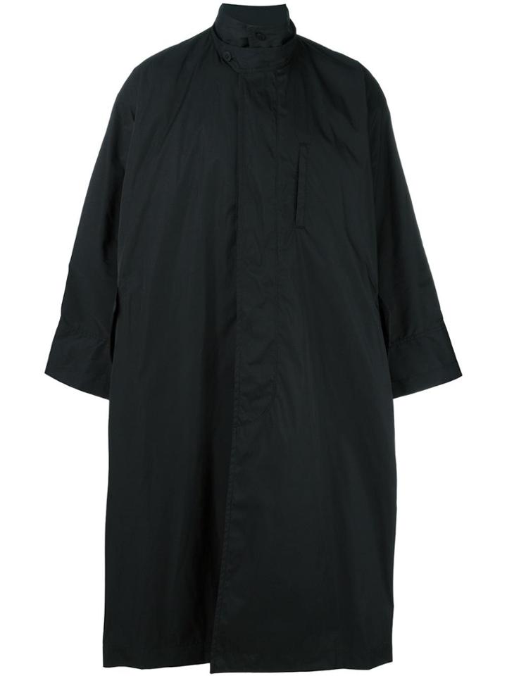Issey Miyake Long Cape Coat - Black