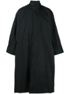 Issey Miyake Long Cape Coat - Black