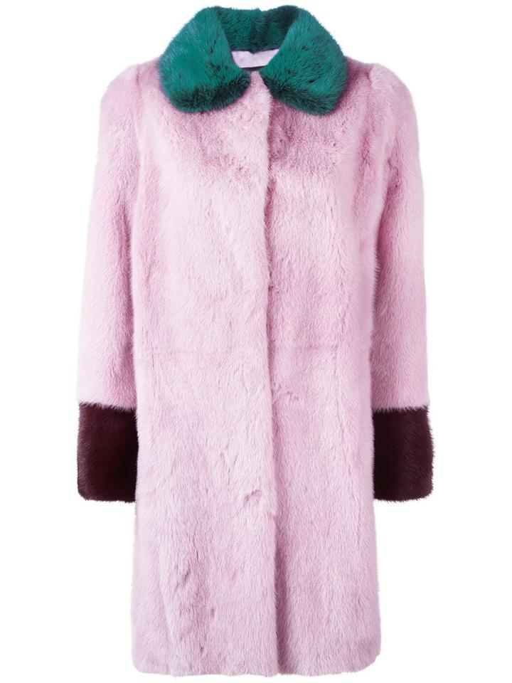 Liska Colour Block Mink Fur Coat