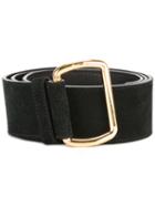 Loro Piana Large Belt, Women's, Size: 95, Black, Suede