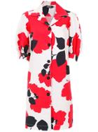 Reinaldo Lourenço Floral Longline Shirt Dress - Red