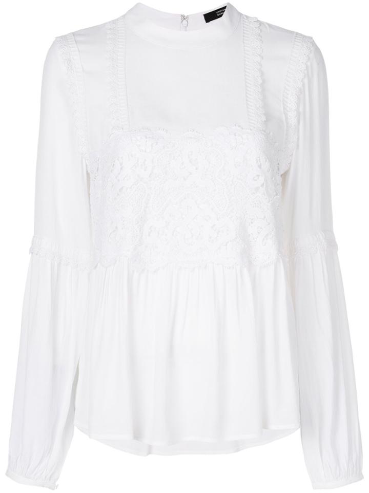 Steffen Schraut Lace Trim Blouse - White