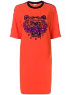 Kenzo Tiger Crepe Dress - Yellow & Orange