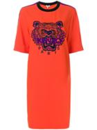 Kenzo Tiger Crepe Dress - Yellow & Orange