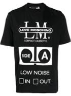Love Moschino Printed T-shit - Black