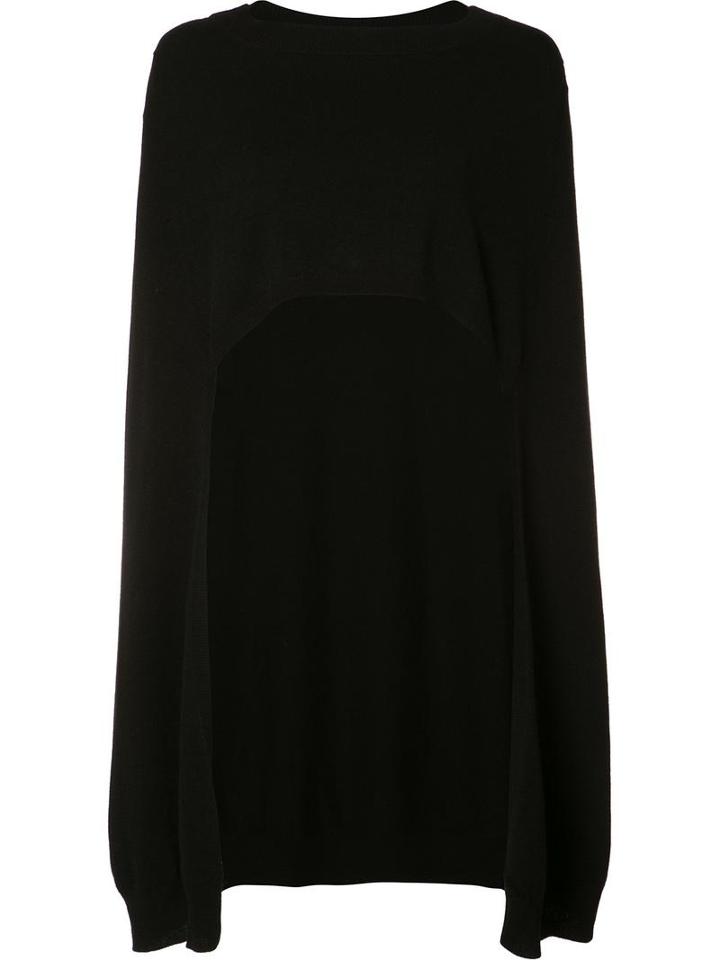 Barrie Cashmere Structured Cape, Women's, Size: Medium, Black, Cashmere