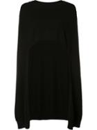 Barrie Cashmere Structured Cape, Women's, Size: Medium, Black, Cashmere