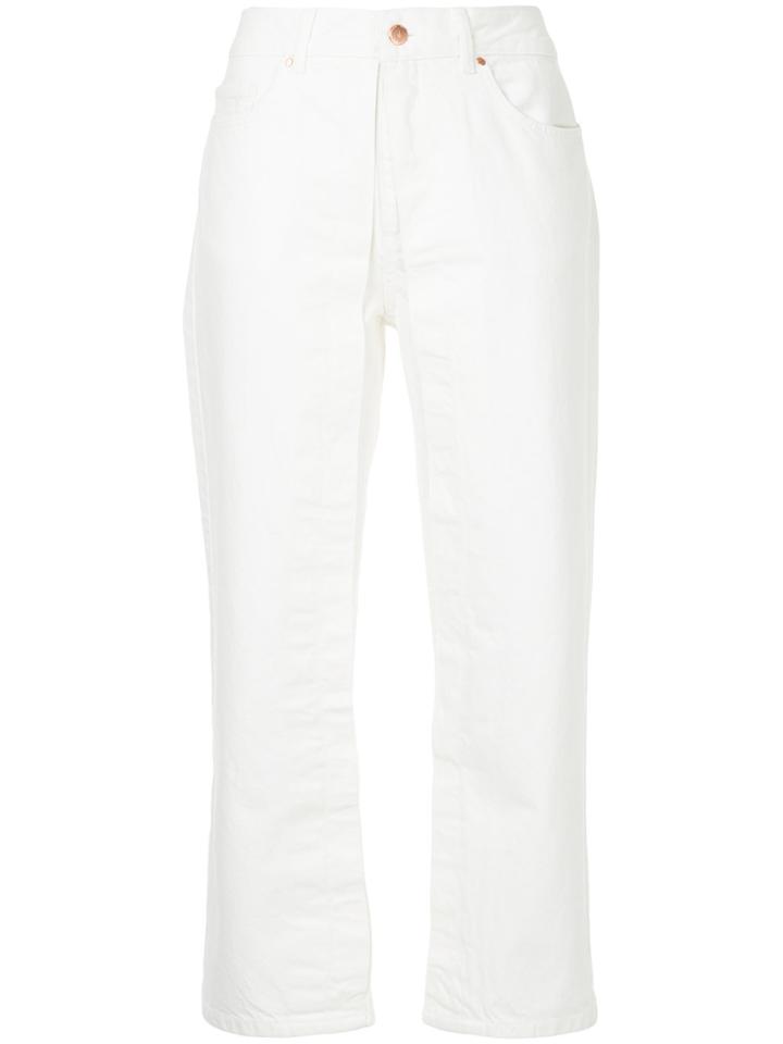 Aalto Cropped Flared Jeans - White