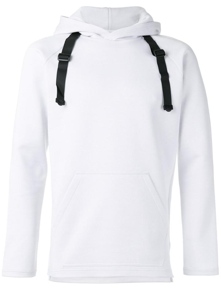 Y-3 Buckle Strap Hoodie - White