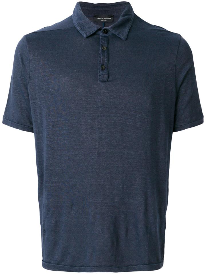 Roberto Collina Button Polo Shirt - Blue